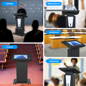 スマートポディウムデジタル演台21.5インチインタラクティブコンピュータ会議プレゼンターテーブル（スピーカーマイク付き） - Product Image 6