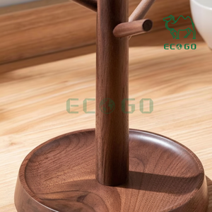 ที่วางแก้วแบบถอดได้ไม้วอลนัทที่วางแก้วกาแฟที่วางแก้วไม้ไผ่ - Product Image 1