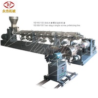 Machine d'extrusion à double étage pour matériaux de câbles en PVC de Nanjing avec boîte de vitesses et PLC pour la production de granulés de plastique PVC
