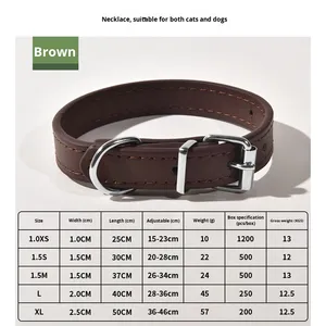 Großes Hunde- & Katzen-Halsband aus Wasserdichtem, Verschleißfestem PU-Leder mit Schnallenverschluss für Alle Jahreszeiten - Product Image 5
