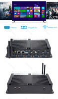 Nouvel ordinateur miniature sans ventilateur Hystou Industrial K4 Core I5-4200U, double RJ45 LAN, 6 USB, 6 RS232 COM/VGA, Win 11, SSD+HDD, 3 ans de garantie