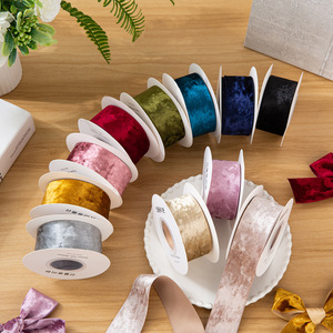 Nastro in Velluto Riflettente 100% Poliestere, 50 Iarde, Classico e Versatile per Accessori per Capelli, Fiocchi Fai-da-Te, Abbigliamento, Confezioni Regalo, Bouquet - Product Image 1