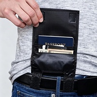 Dompet Sabuk Tipis Tempat Kartu Kredit Uang Paspor Tas Sabuk Pinggang Anti Maling Kantong Pinggang Perjalanan Tempat Paspor Tersembunyi