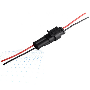 2 Pin Way su geçirmez elektrik konnektörü adaptör fiş W/tel AWG otomobil araç motosiklet - Product Image 5