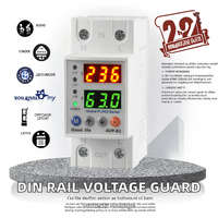 Régulateur de tension automatique 63A 40A sur rail DIN, monophasé, affichage numérique AC, 1 KVA, 50/60Hz, en polycarbonate