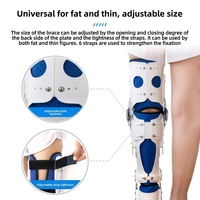Orthèse médicale articulée genou-cheville-pied, attelle de jambe réglable avec plage de mouvement (ROM), immobilisateur portable, léger et respirant pour la physiothérapie