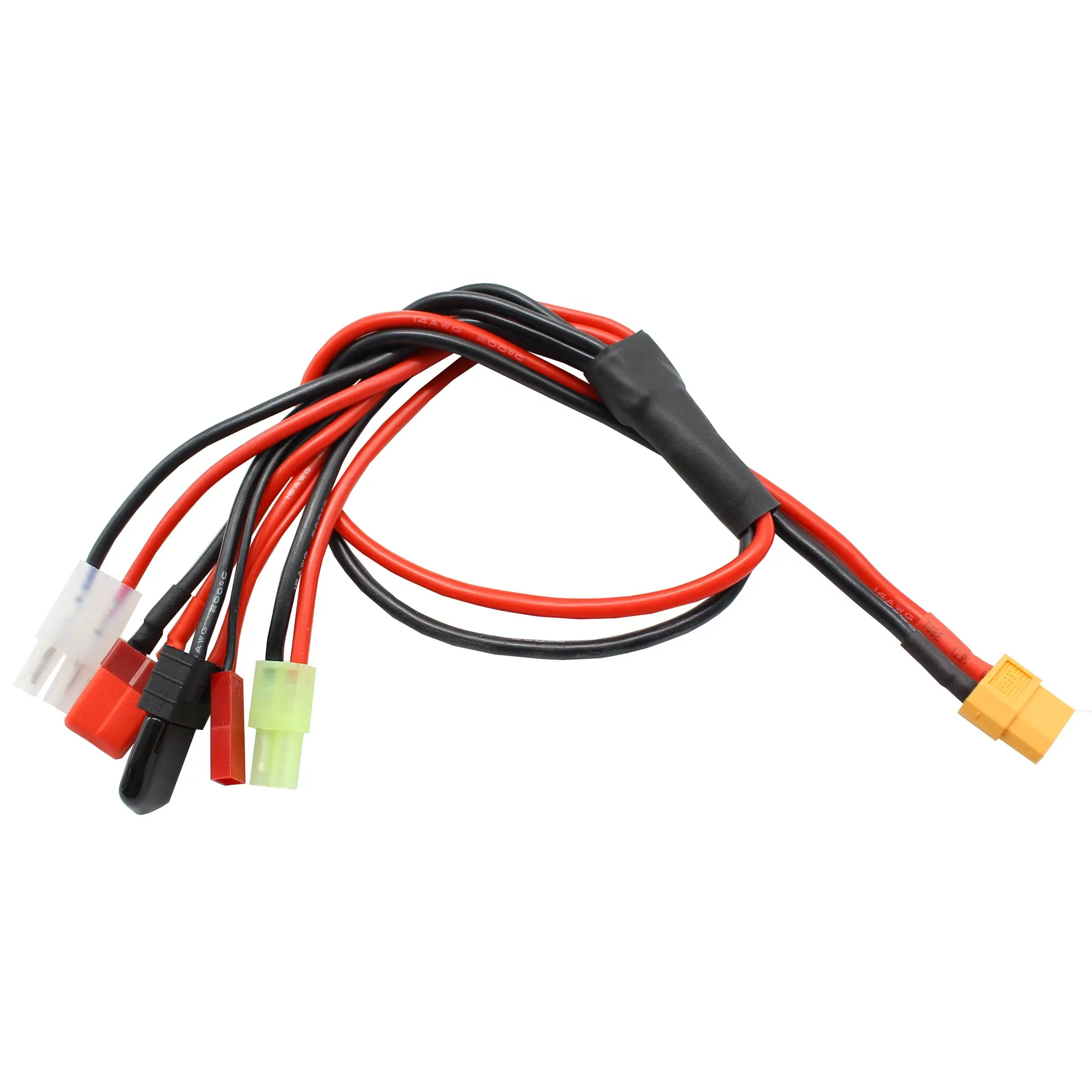 Factory direct sales five in one 280mm red black cable XT60 plug Tamiya connector for battery multifunctional charger
