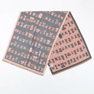 Écharpe en polyester personnalisée avec un imprimé mignon, automne et hiver, quatre saisons, châle décontracté unisexe, accessoires d'hiver, cadeaux - Product Image 1