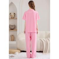 Livraison Gratuite - Ensemble Pyjama Deux Pièces en Coton pour Femme, Tenue de Nuit et de Détente, Idéal Demoiselle d'Honneur - Fabricant de Vêtements de Nuit