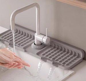 Tappetino Pieghevole Leggero ed Ecologico in Silicone per Rubinetto da <span class=keywords><strong>Cucina</strong></span> con Rampa Rialzata per Protezione Anti-Schizzi, Montaggio a Parete, Tagliabile - Product Image 4