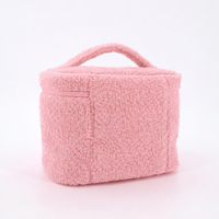 Pochette de maquillage portable matelassée personnalisée avec logo, grande et moelleuse, pour ours en peluche, écologique, résistante à l'eau, pour femmes