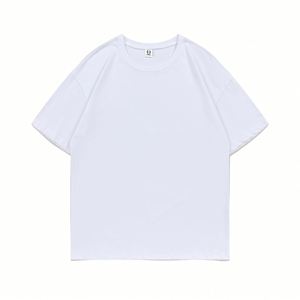 Design Custom Logo Pure Cotton T-shirt High Quality Solid Color Big O Collar Casual Style Custom Design for Promotional Use - Product Image 1