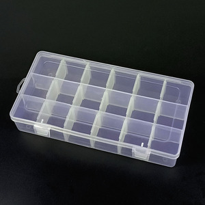 Transparent 18 Compartment <b>Storage</b> <b>Box</b> With Detachable Dividers For Desktop Organization And <b>Small</b> Accessories - Product Image 3