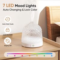 Diffuseur d'arômes ultrasonique compact en verre pour table, humidificateur silencieux pour la maison et le bureau, vente en gros