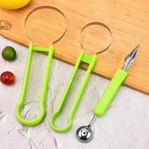 Professional 4 in 1 Stainless Steel Watermelon Cutter <b>Vegetable</b> <b>Fruit</b> Carving Knife <b>Tools</b> Set <b>Fruit</b> Cutting <b>Fruit</b> Core Remover - Product Image 5