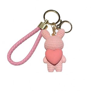 Porte-clés Lapin Amoureux Créatif de Dessin Animé, Pendentif Mignon pour Couples, pour Clés de Voiture et Sacs, Accessoires Suspendus en Gros, Personnalisable - Product Image 5