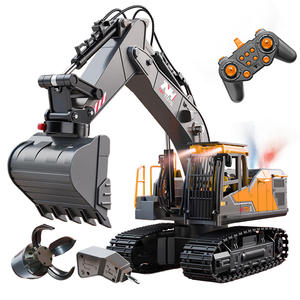 Jouets mini-excavateurs télécommandés électriques multifonctionnels 3 en 1 à fumée simulée 2,4 GHz pour garçons, cadeaux pour enfants - Product Image 1