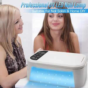 Luz LED UV para uñas de gel de 180W, lámpara de uñas LED UV <span class=keywords><strong>Mega</strong></span> Gel con cable con 5 temporizadores, lámpara profesional para curar uñas con reposabrazos para uñas - Product Image 4