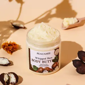 Grosir Alami Organik Murni Pemutih Kulit dan Pencerah Whipped Shea Body Butter untuk Kulit Kering Pelembap Rambut