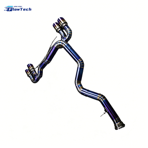 Système d'échappement en titane haute performance pour BMW E82 1M 3.0L N54 Valvetronic, montage direct avec embouts quadruples en titane - Product Image 3