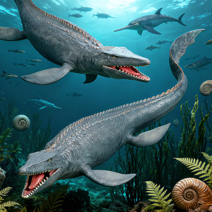 yxs Ancient Ocean Modèle de dinosaure de simulation pour enfants : <span class=keywords><strong>Mosasaure</strong></span>, Ichthyosaure à tête de serpent, Dragon bleu à dents coulissantes, pour jeux de rôle - Product Image 4