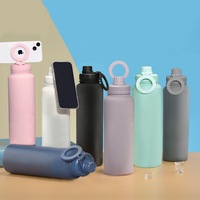 voyage 32oz en acier inoxydable gobelets de gymnastique bouteille d'eau Magsafe magnétique isolée avec support pour téléphone