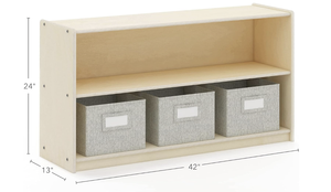 Gabinete de juguete de madera de 2 capas Montessori, estantería de 5 niveles para el hogar, escuela o biblioteca, almacenamiento de exhibición organizador para niños - Product Image 2