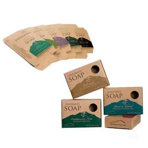 Toptan hediye kağıt doğal sabun ambalajı kutusu karton özel Logo eko el yapımı Bar ambalaj sabun kutusu