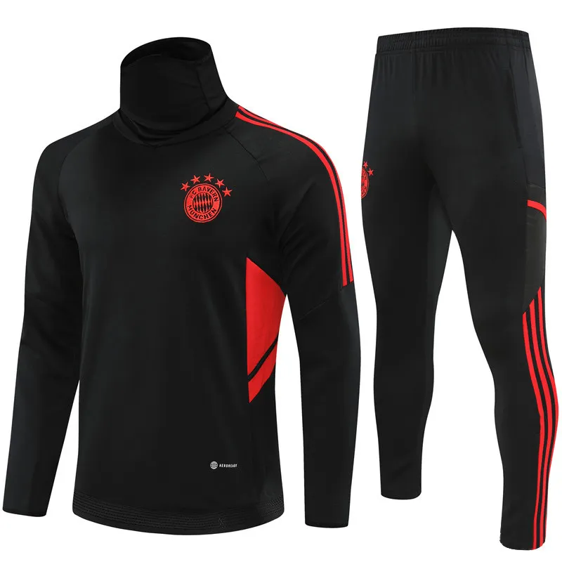 Traje de entrenamiento de fútbol personalizado al por mayor chándal de fútbol de manga larga chaqueta de fútbol de alta calidad ropa deportiva de entrenamiento de fútbol