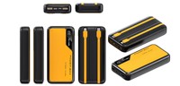 Batterie externe mobile 10000 mAh avec double câble intégré, alimentation instantanée, homologuée pour le transport aérien, marque personnalisée, vente en gros