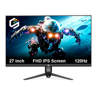 Moniteur d'ordinateur de jeu FHD 1920*1080P 27 pouces 120Hz 1ms Écran IPS Design à cadre étroit sur trois côtés Affichage PC