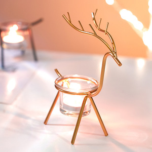 Deer Candle Holder Iron Candlestick Home Decoration Valentine'S Day Gift Durable Metal Candle Holder - Product Image 3