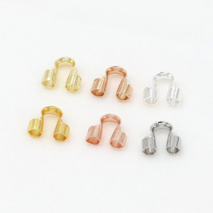 Clip de alambre de cobre en forma de U, hebilla de herradura chapada, tamaño mediano, accesorio de joyería, alambre de acero con cuentas, accesorio DIY B62 - Product Image 3