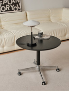 Canapé de salon mobile avec roulettes, table d'appoint, table basse relevable, table basse d'angle créative et compacte