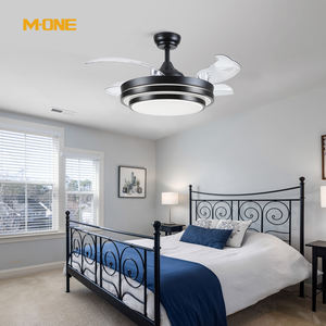 Chine fournisseur lame lustre 3 couleurs changement de lumière Led ventilateur lampe télécommande LED ventilateur de plafond rétractable avec lumière - Product Image 1