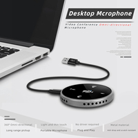 Altavoz USB Plug & Play para Escritorio con Función de Silencio, Micrófono Portátil para Conferencias en Casa u Oficina, Comunicación por Cable