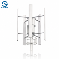 Éolienne à axe vertical GWH-2KW omnidirectionnelle sans dérive, démarrage à faible vitesse (2,5 m/s) pour usage domestique hors réseau VAWT