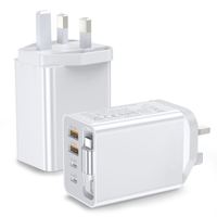 Pengisi Daya Cepat USB-A GaN 50W dengan Kabel USB-C 70CM yang Dapat Ditarik, Adaptor Perjalanan Pengisian Cepat PD untuk Ponsel iPhone Android Samsung