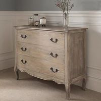 Commode à 3 tiroirs Tomson Shanghai en acajou massif, style Louis XVI français, hauteur réglable, en fer, autoportante, pour chambre et salle de bain