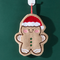 Serviette de cuisine en polaire corail de Noël, assortiment multi-figurines en peluche moelleuse, pour la cuisine, la salle de bain et la maison
