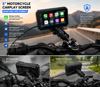 Layar Sentuh GPS Navigasi Android Auto CarPlay Motor 5 Inci Tahan Air, Pemasok Grosir Langsung Pabrik