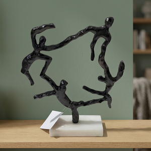 Modern Aluminium <b>Figurative</b> Sculpture Set of 3 Handmade Eco-Friendly Durable Art for Home Office Tabletop Display - Product Image 3