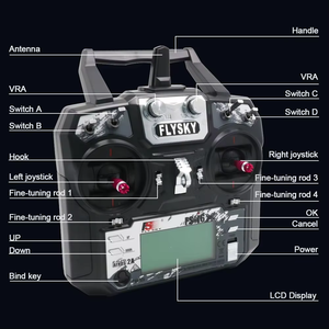 Flysky FS-i6X <span class=keywords><strong>2</strong></span>.4GHz 10CH เครื่องส่งสัญญาณ afhds 2A RC พร้อมตัวรับสัญญาณ I-BUS X6B สำหรับโดรน FPV คอปเตอร์สี่ใบพัดสำหรับแข่งเครื่องบินรุ่น RC - Product Image 6