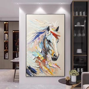 Hand Painted Horse Oil Painting 120x80cm Impressionism Style Living Room <b>Wall</b> Art Decor No <b>Frame</b> - Product Image 4