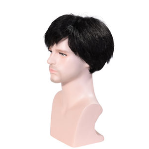 Parrucche Sintetiche Nere Soffici e Voluminose per <span class=keywords><strong>Uomo</strong></span>, Vendita all'Ingrosso dalla Fabbrica Aishili - Product Image 3