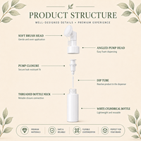 Bouteilles en plastique pour savon liquide avec bouchon à vis Pompe sans air pour mousse Nettoyage du visage Soins de la peau Emballage 120ml/150ml/300ml