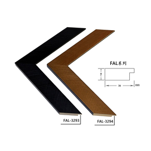 Grano marrón pintura negro Super fino moderno corte a granel moldura Marco de imagen chapa de madera maciza <span class=keywords><strong>para</strong></span> pintura artística - Product Image 2