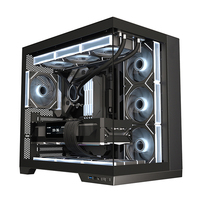 Gabinete Gamer para PC de Media Torre ATX con Diseño de Doble Cámara sin Columnas, Soporte para Radiadores de 360 mm y GPU de 410 mm