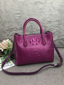 Sac fourre-tout en cuir de crocodile véritable en gros – Sac à main de luxe en cuir de crocodile de créateur |   Sac fourre-tout haut de gamme pour femmes OEM - Product Image 6
