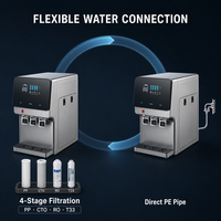 Mini distributeur d'eau de bureau compact, refroidisseur d'eau potable chaud, froid et tempérée, trois robinets pour petit bureau et usage domestique